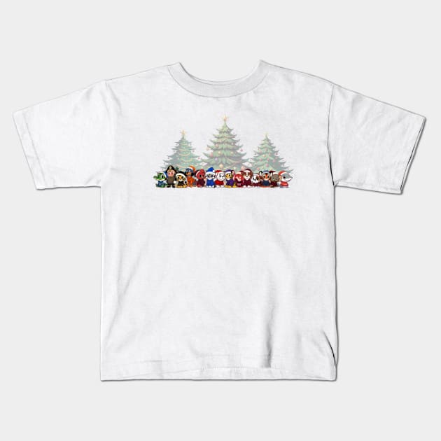 Trees CFB Mascots Christmas Kids T-Shirt by tysonstreet